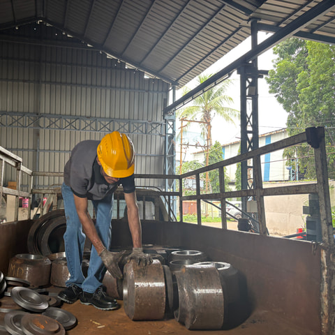 Handling treated components in the yard